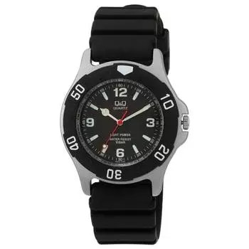 Cue and Cue часы аналоговые солнечные водонепроницаемые уретановый ремешок черный циферблат SOLARMATE H950J002 мужские черные