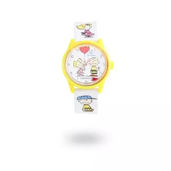 [Cue and Cue Smile Solar] Часы PEANUTS COLLECTION Charlie & Sally R02A-006VK женские белые