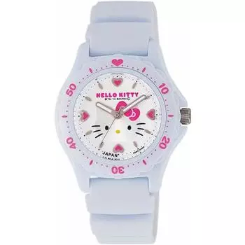 Cue and Cue Watch Analog Hello Kitty Waterproof Urethane Belt White Dial 0027N001 Women s White