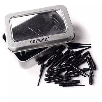 CUESOUL 2BA Soft Tip Dart Points 100 Pieces (CSSTP001 - Black)
