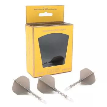 CUESOUL AK57 ROST T19 Series Mixed Shaft Integrated Small Standard Gray Clear L Sizes Two-Tone Dual-Material Flights, Shape, 3-Club Set, 8-Color