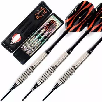 CUESOUL Black Scorpion 18 Gram Tungsten Soft Tip Dart Set 85% (CSTSTD010)