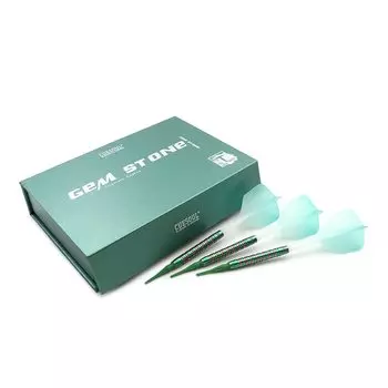 CUESOUL GREEN GEM STONE 19 г Мягкий наконечник вольфрамового дротика с титановым покрытием, интегрированный стержень, градация полета 90% Набор, + (CSGS-90R19K10)