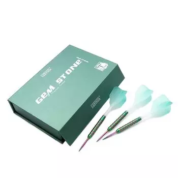 CUESOUL GREEN GEM STONE 21g Steel Tip Tungsten Dart titanium coating finish integrated shaft gradation flight 90% Set, + (CSGS-90Y21K10)