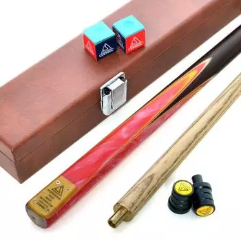 CUESOUL Hand Splice 2 Piece Joint Snooker 1 Cue Case Joint Protector 2 Chalks 57 + + + (CSSC-D421)