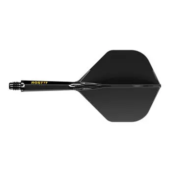 CUESOUL ROST 77 Integrated Big Set of Black Flights with Yellow Medium Size Flights, Standard, 3, Logo, (CS-77-DB1S-M)