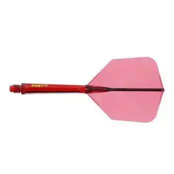 CUESOUL ROST 77 Прозрачный интегрированный полет в форме большого крыла, набор из 3 прозрачных красных полетов с желтым логотипом, размер L (CS-77-4T-L)