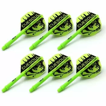 CUESOUL ROST Shaft Integrated Flight Standard Shape Set of 6 Cool Man Pattern M, (2CSAK-53XSG)