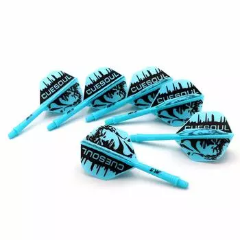 CUESOUL ROST Shaft Integrated Flight Standard Shape Set of 6 Cool Man Pattern M, (2CSAK-55XSG)