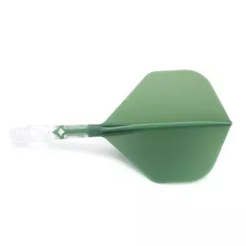 CUESOUL ROST T19 Shaft Integrated Big Standard Dark Green Clear Small Size Two-Tone Dual-Material Flights, Shape, 3-Club Set, Flights, Shaft,