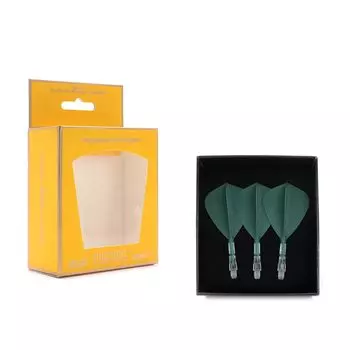 CUESOUL ROSTAK57 T19 Series Mixed Shaft Integrated Kite Shape Set of 3 Two-Tone Dual-Material Flights, Series, (Dark Green) CS-AK57FZ3S