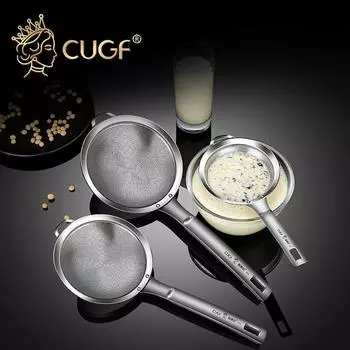 CUGF 304 Нержавеющая сталь ложка для утечки сока ситечко для соевого молока супер тонкий кухонный бытовой изолированный воронка для отбросов ложка для утечки