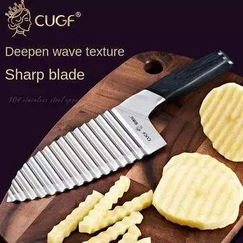 CUGF 304 Волчьи зубы для резки картофеля Волновой нож Божий Домашняя кухня Многофункциональный специальный резак для картофеля фри