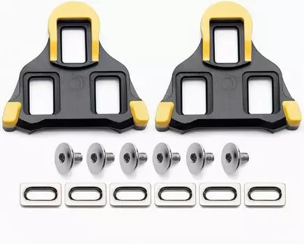Cuilane Premium Bicycle Road Range of Motion Mode SPD-SL Cleat, 6° Self-Aligning (желтый)