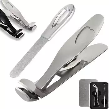 Cumuul ClipMaster Pro, Кусачки для ногтей, ClipMaster, Кусачки для ногтей со сверхширокими диагональными челюстями, Профессиональные сверхмощные кусачки для ногтей на ногах, Кусачки для ногтей чёрный