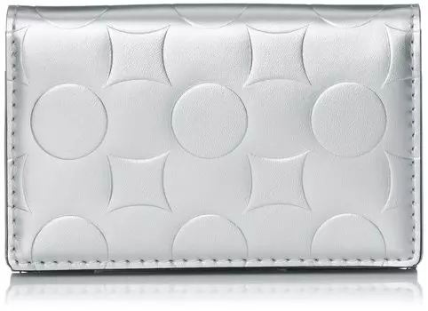 Cuo с чехлом для карт Kira, чехол для карт Nanban из тисненой кожи NCX031288, серебро [La Karacho], перегородчатая эмаль (AG)