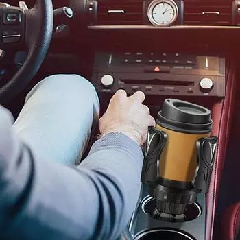 Cup Holder Expander For Car Automotive Adapter Bottle Holder Adjustable Arms & Base Insert Automotive Mug Adapter Holder For чёрный