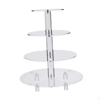 Подставка для кексов, многоярусная сервировка, 4 яруса, ступенчатый держатель для фруктов, украшение для торта