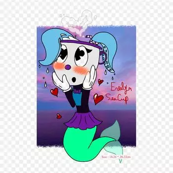 Cuphead Tea Art Cuphead Бенди и чернильная машина Утюг на теплопередаче Печать Виниловые нашивки Наклейка для одежды DIY Аппликации Моющиеся нашивки