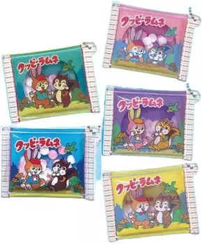 Cuppy Ramune Clear Furifuri Mascot x All 5 Types Set Full Comp Gacha Gacha Capsule Toy