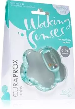 Curaprox Baby Waking Senses teether with massage brush and rattle TU прозрачный