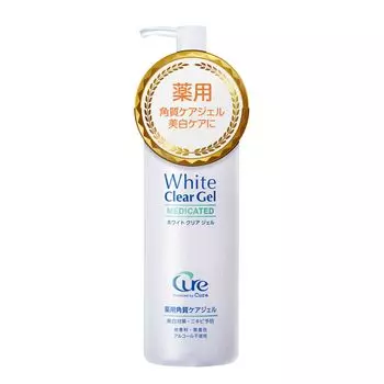 Cure White Clear Gel Лечебный отбеливающий пилинг от прыщей пилинг гель уход отшелушивающий уход отшелушивающий гоммаж для лица Cure Official 200g Квази-лекарство