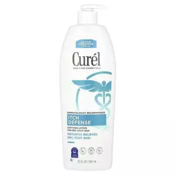 Curel, Itch Defense, успокаивающий лосьон для сухой, зудящей кожи, без отдушек, 20 жидких унций (591 мл)