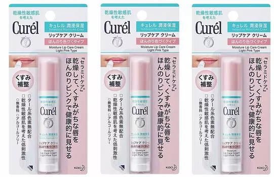 Curel Lip Care слегка окрашенный x 3 шт. [Набор 3] Кремовый, тип, 4,2 г