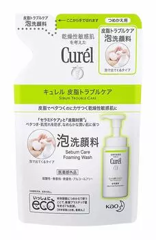 Curel Sebum Trouble Care пенящееся очищающее средство для лица сменный блок 130 мл x набор из 5 предметов [Kao]