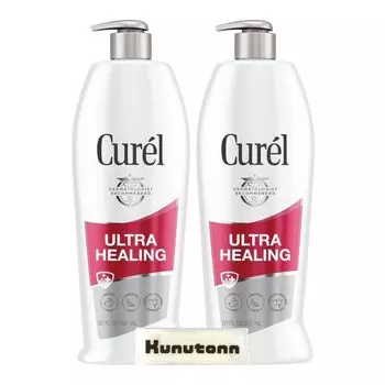 Curel Ultra Healing Lotion для сухой кожи, набор 591 мл, оригинальный логотип Kunutonn, полотенце в комплекте, прибл.. 2-х компонентный +