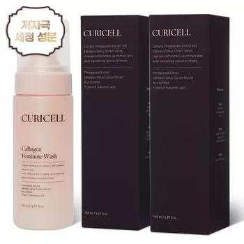 Curicel Callagen Feminine Wash Y Zone Сильно увлажняющий, высокопитательный, гипоаллергенный, слабокислотный женский гель для умывания, 150 мл, 2 шт.