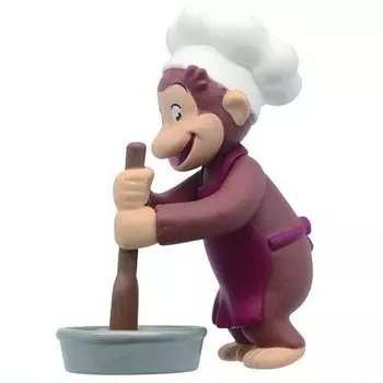 Curious George Daily Figure Gacha Gacha Capsule Toy George s [2.George s Cooking] (Single Item)