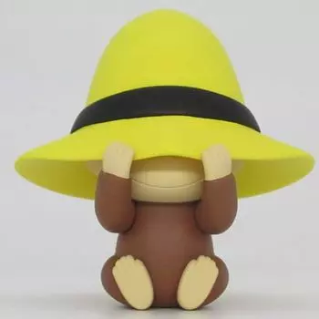 Curious George Hide Seek Hide and Seek Фигурка Желтая Gacha Gacha Capsule Игрушка & [1. Шляпа] (Отдельный предмет)