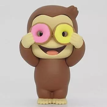 Curious George Hide Seek Прятки Фигурка Gacha Gacha Капсула Игрушка & [2. Пончик] (Отдельный предмет)