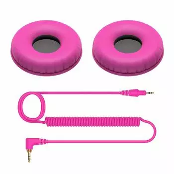 Curl cord ear pads for Pioneer DJ Pink HDJ-CUE1 HC-CP08-V