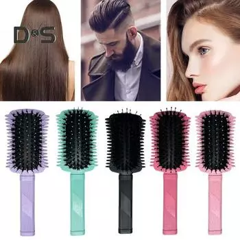 Curl Define Styling Brush Кисть для определения локонов Кисть для придания объема кистью для вьющихся волос Женская кисть для укладки и формирования волос Щетка для волос с жесткой щетиной розовый