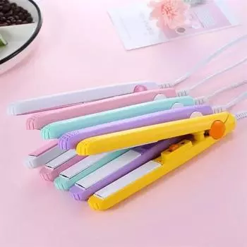 Curly Hair Mini Hair Straightening Irons Styling Even Heat Distribution No Damage To Hair Styling Clips Hair Straightening Comb белый