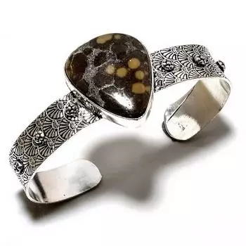 Curpitboulder Opal Gemstone 925 Посеребренный браслет-манжета ручной работы