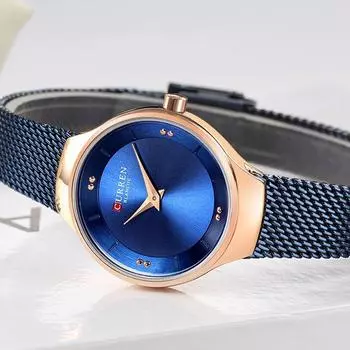 Curren модные кварцевые часы из нержавеющей стали с сеткой женские простые наручные часы для женщин часы серебряный