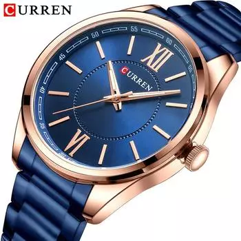 CURREN Мужские спортивные часы Мужские спортивные часы со стальным кварцевым ремнем