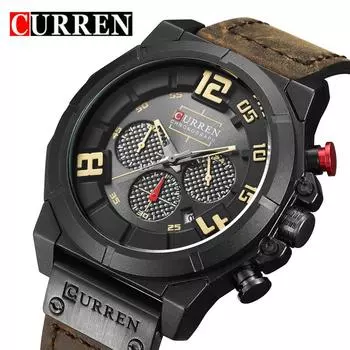 CURREN новые лучшие мужские часы, модные повседневные кварцевые мужские часы, часы с датой и неделей, индивидуальные часы с ремнем