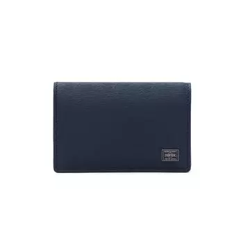 CURRENT Card Case Business Card Holder Leather Embossed [Porter] (Navy/NV)