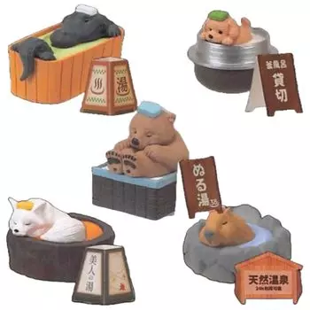 Currently taking a bath x All 5 types set Full Comp Gacha Gacha Capsule Toy ~Steam Togenkyo~