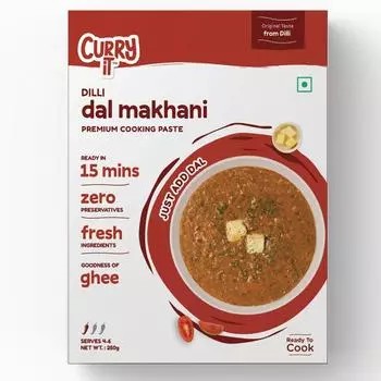 CURRYiT Dilli Dal Makhni Паста карри быстрого приготовления, просто добавьте дал, готовая к приготовлению, 8,8 унции 8.8 oz