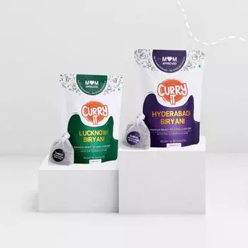 CURRYiT Хайдарабади и Лакхнауи Бирьяни Индийский соус масала (Упаковка из 2 шт.) Pack of 2