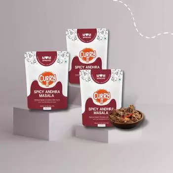 CURRYiT Паста карри быстрого приготовления Andhra Mutton Просто добавьте баранину и курицу (Пакет из 3) Pack of 3