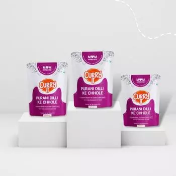 CURRYiT Purani Dilli ke Chole Паста карри быстрого приготовления, просто добавьте нут (Пакет из 3) Pack of 3