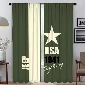 Curtains for Living Room Curtain J-Jeeps Halloween Decoration Home Interior Curtains 2 Pieces Tulle for Bedroom Partition Shades W50xH70cmx2pcs-CL