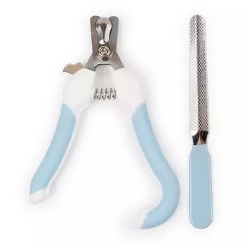 Curved Hook Comfortable Pet Nail Scissors, Large Pet Nail Clippers with File Alloy Knife Head for Large Dogs 093315