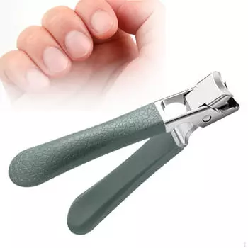 Изогнутые кусачки для ногтей с отверстием 13 мм для ухода за ногтями на ногах и маникюра зелёный
